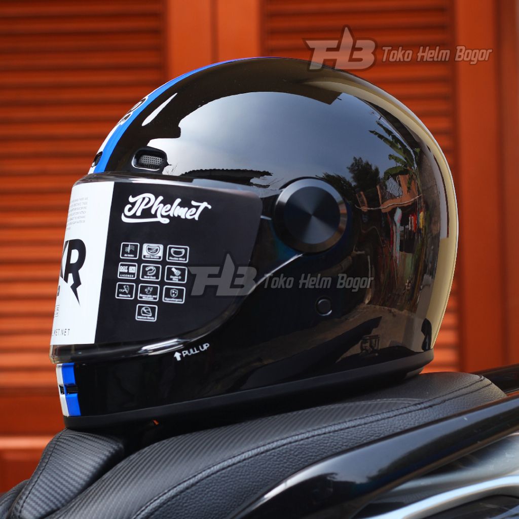 Jual HELM RETRO JP ROKR RK2 SUPER BLACK | Shopee Indonesia