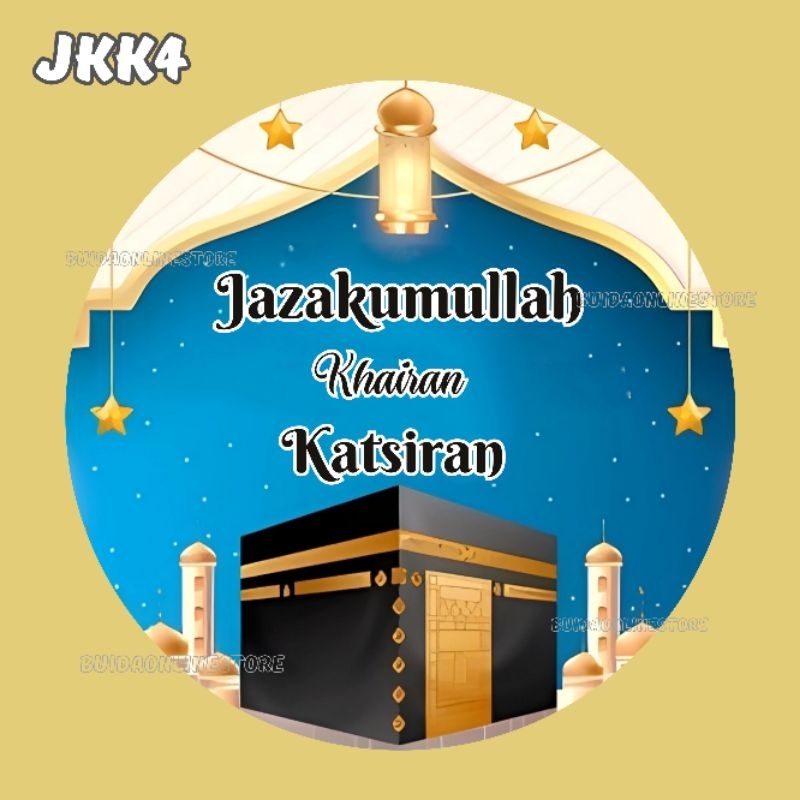 Jual Stiker Label Hangtag Jazakumullah Khairan Katsiran Stiker Kemasan ...