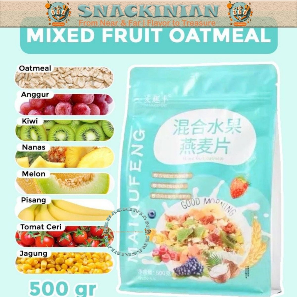 Jual [HALAL] Oatmeal Granola 500gr | Sereal Diet 500gr & 400gr | Snack ...