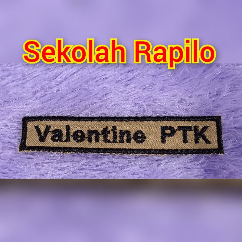 Jual Nama Sekolah Bordir | Bet Nama | Name Tag | Nama Dada | Bordir ...