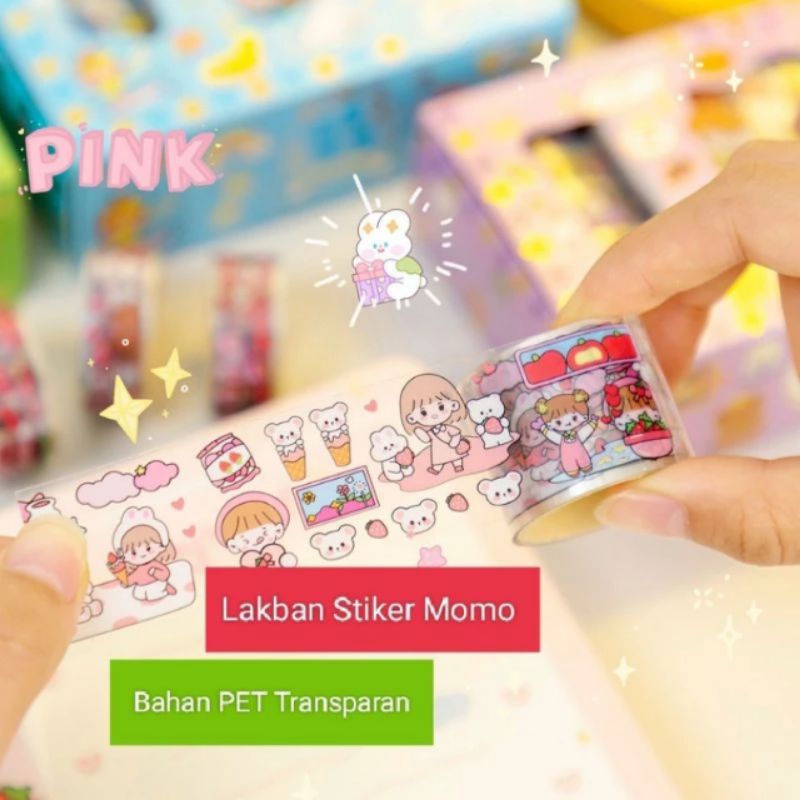 Jual Stiker momo roll set sticker diy 2d sticker botol sticker buku ...