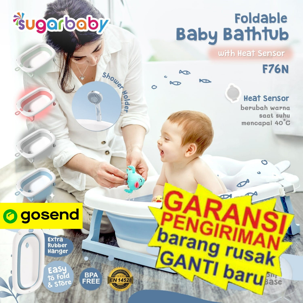 Jual Sugarbaby Foldable Baby Bathtub Dengan Sensor Panas F76 Dan F76N ...