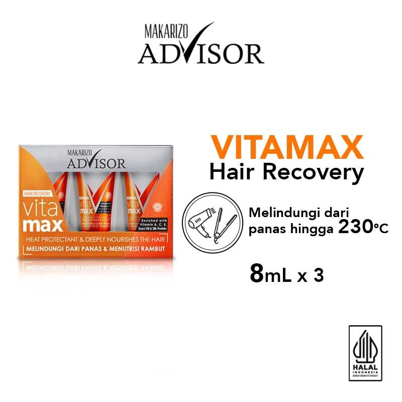 Jual Makarizo Advisor Hair Recovery Vitamax 8 ml x 3 Vitamin Rambut