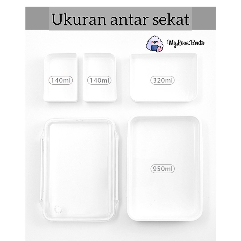 Jual Kotak Makan Bersekat Lunch Box With Compartment Kotak Bekal Snack ...