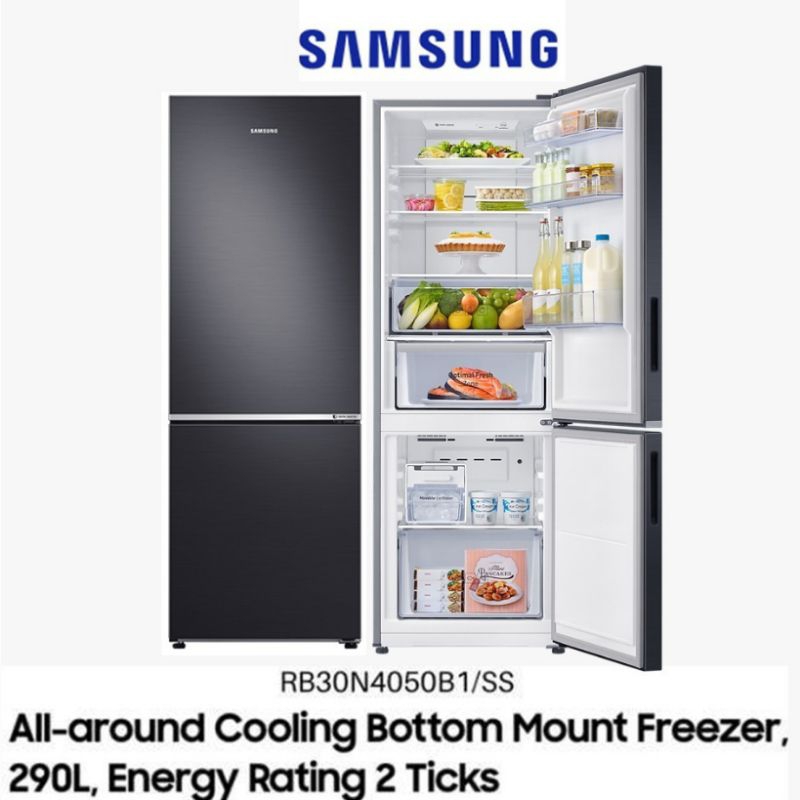 Jual kulkas samsung 2 pintu 290L rb30N4050b1 original garansi resmi