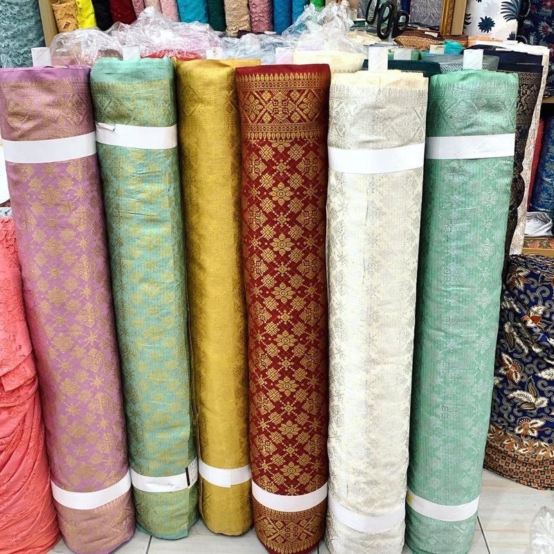 Jual ( COD ) KAIN SONGKET / BAHAN SONGKET / SONGKET TENUN SEMI ...