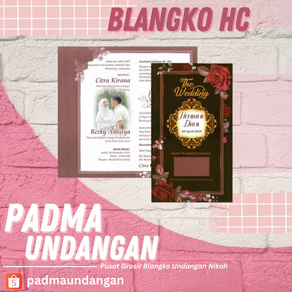 Jual Blangko Undangan Hc Pusat Grosir Blangko Padma Undangan Shopee Indonesia