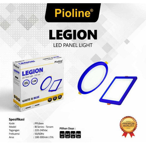 Jual LED Panel Bulat 2 Warna 3 + 3 Watt - LEGION White n Blue | Shopee ...