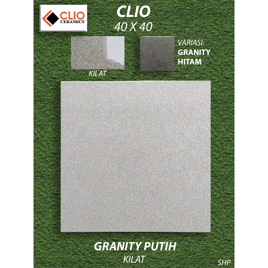 Jual Keramik Lantai Polos 40x40 Clio Granity Putih Kilat Kw1 Pekanbaru