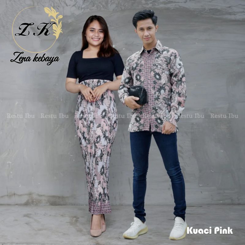 Jual Couple Batik Modern Couple Rok Plisket Batik Dan Kemeja Panjang ...