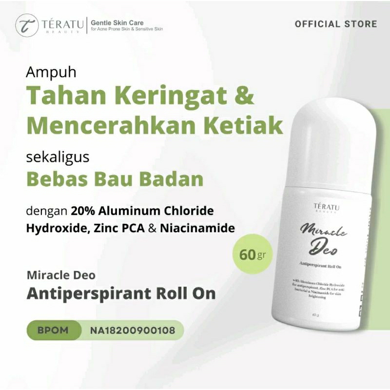 Jual TERATU BEAUTY Miracle Deo Antiperspirant Roll on 20 Aluminum