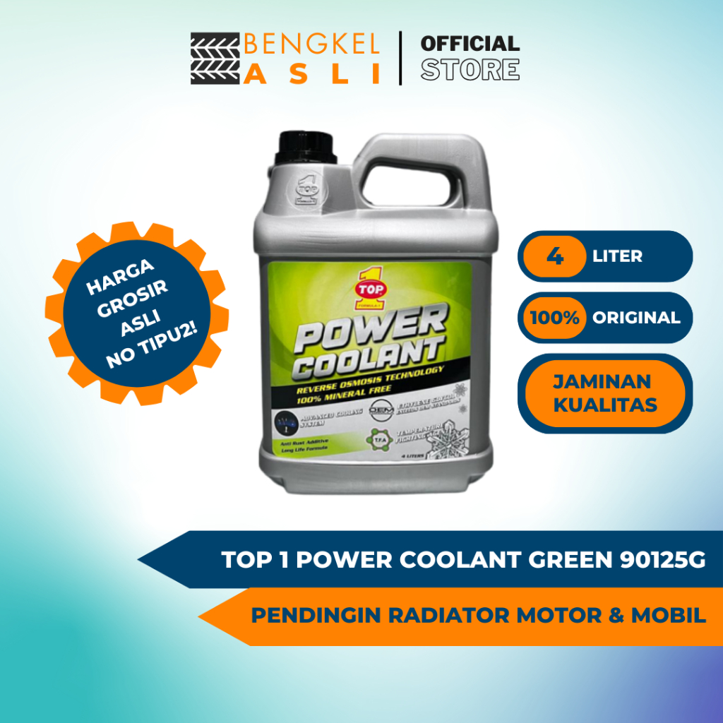 Jual Radiator Coolant TOP 1 POWER COOLANT GREEN (90125G) 4 Liter
