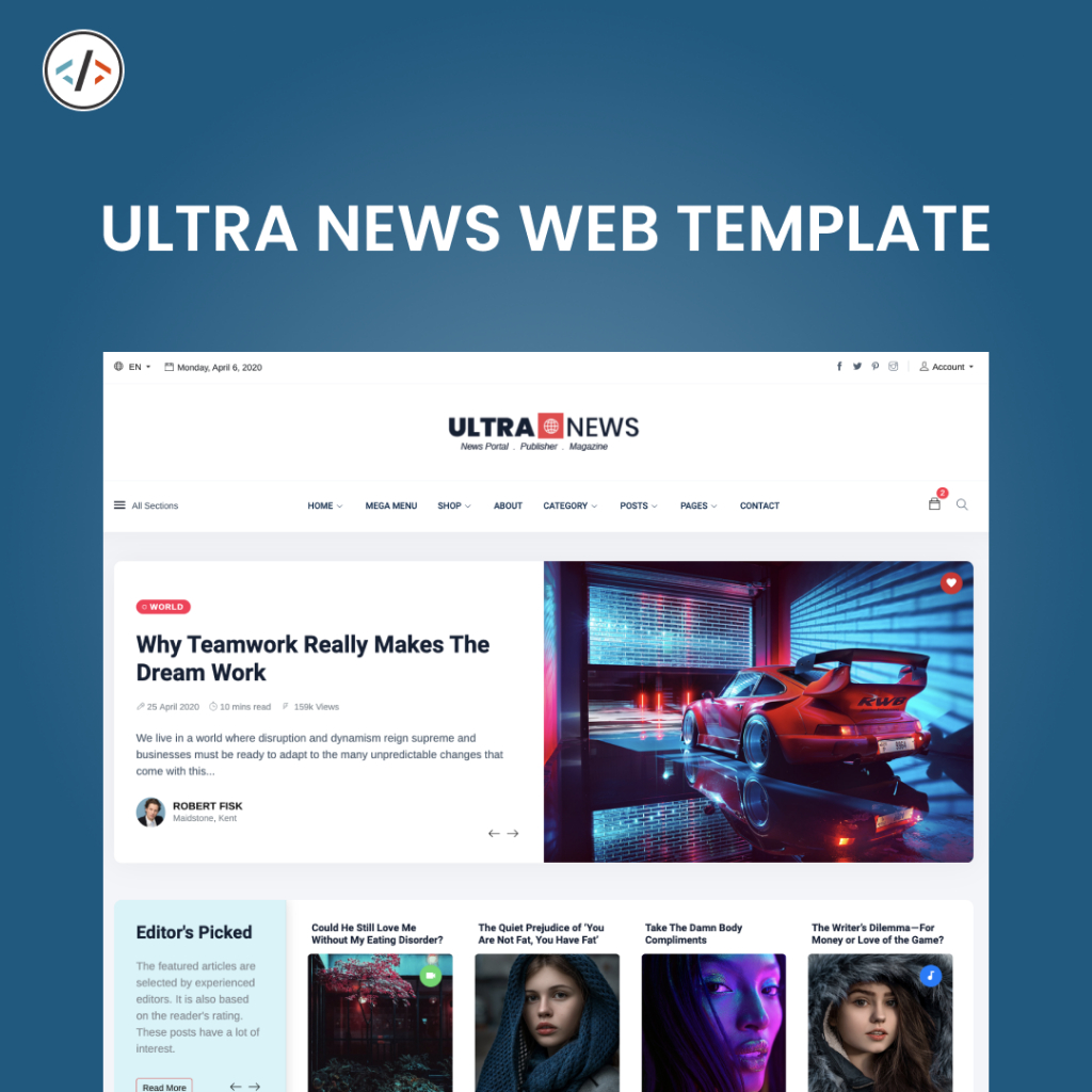 Template Website Portal Berita - Blog