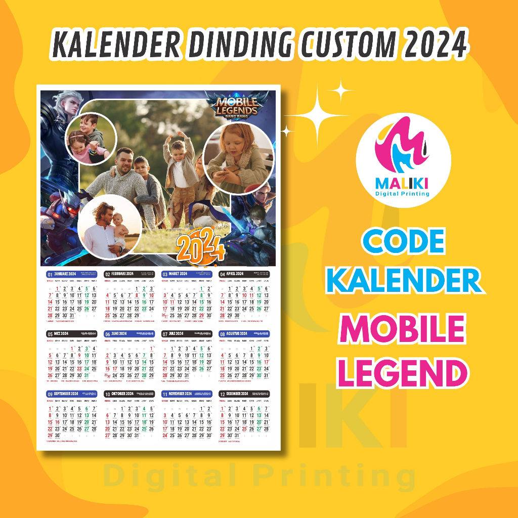 Jual KALENDER ANAK KARAKTER KESUKAAN / KALENDER 2024 | Shopee Indonesia