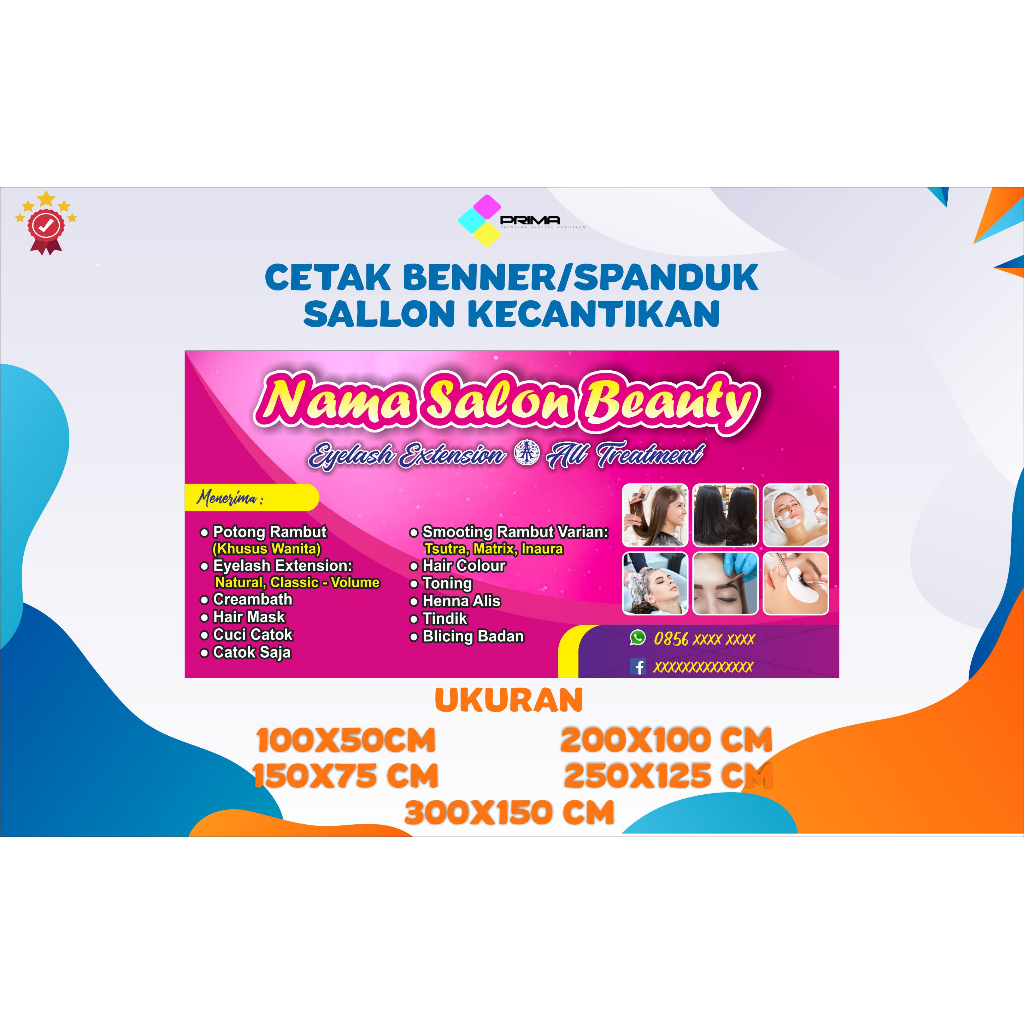 Jual Spanduk Banner Backdrop Salon Kecantikan Banner Benner Salon Rambut Kecantikan 7081