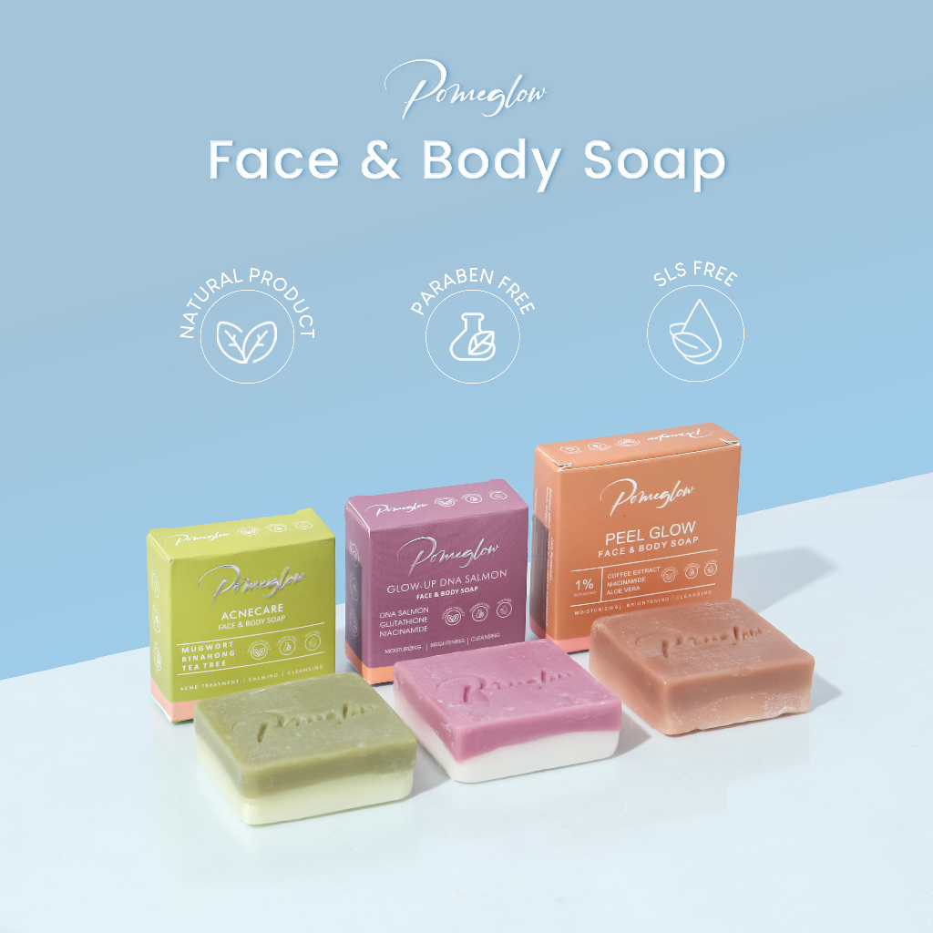 Jual Pomeglow Face & Body Soap WhiteningBrighteningAcne Care Shopee