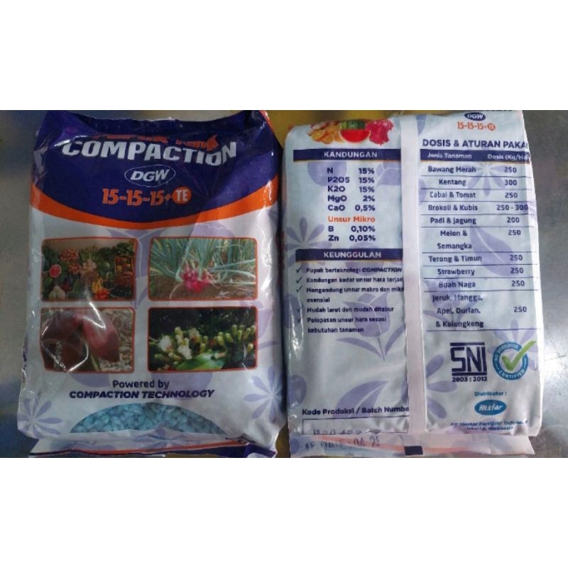 Jual Pupuk NPK Compaction DGW 15-15-15+TE Kemasan 1 KG | Shopee Indonesia