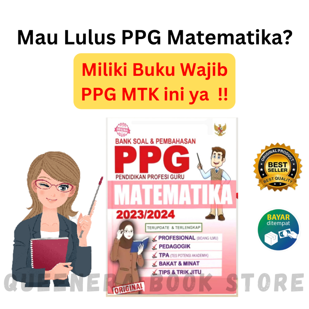 Jual Buku Bank Soal Dan Pembahasan PPG MATEMATIKA 2023 2024 Terupdate ...