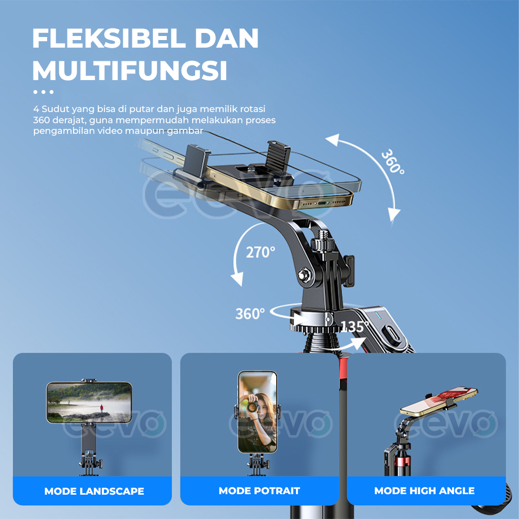 Jual evoo Tripod Tongsis Bluetooth 1,8 Meter 3 in 1 Wireless Remote ...