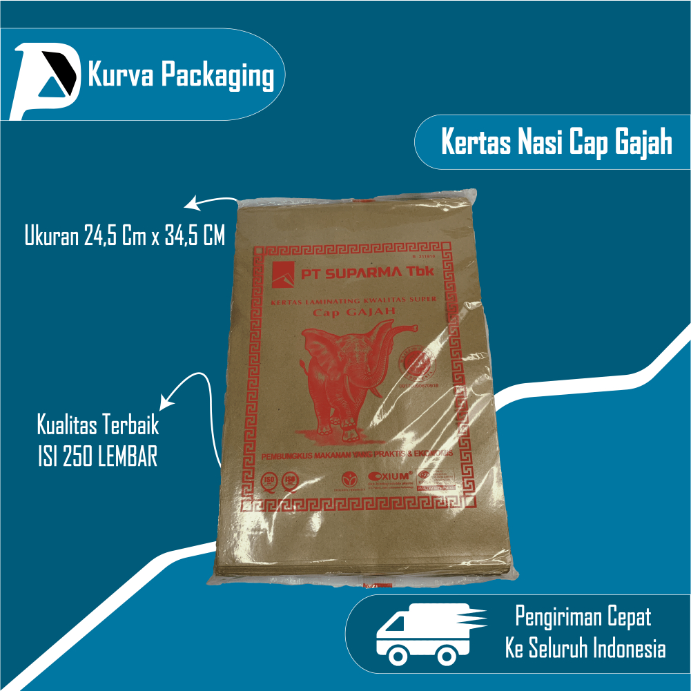 Jual Kertas Nasi Coklat Kertas Nasi Cap Gajah Isi Lembar Shopee