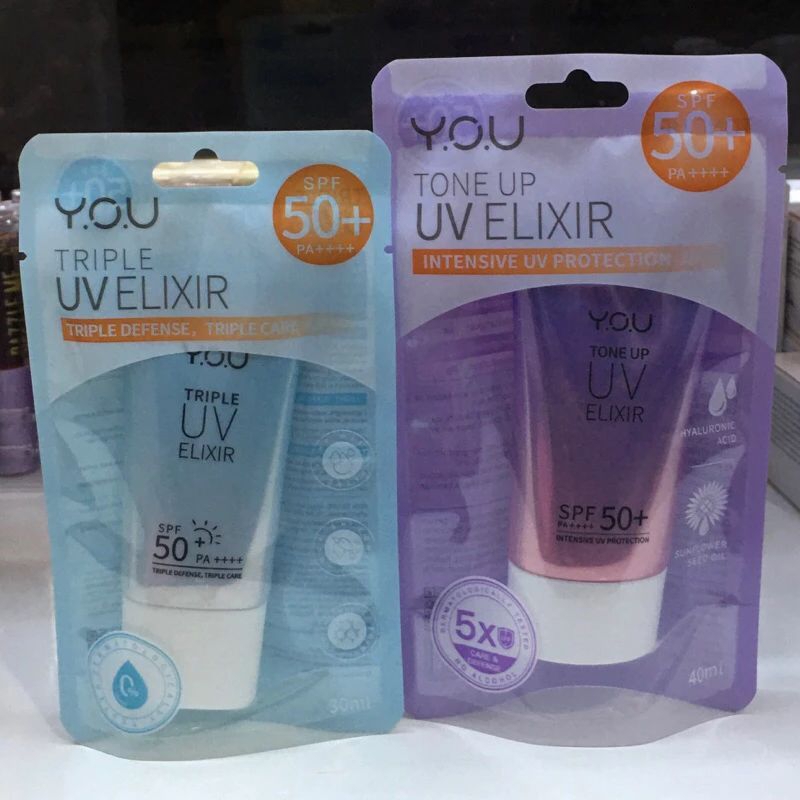 Jual YOU Triple UV Elixir Sunscreen Gel SPF 50+ PA++++ [UBA UVB Blue ...