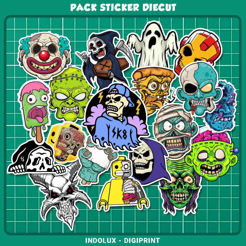 Jual 35pcs Stiker Gore Horror Graffiti Hypebeast Stiker untuk laptop