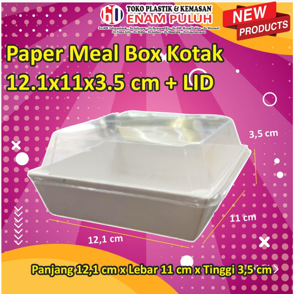 Jual Paper Meal Box + Lid Mika - Paper Lunch Box, Burger Box, Box Hot ...
