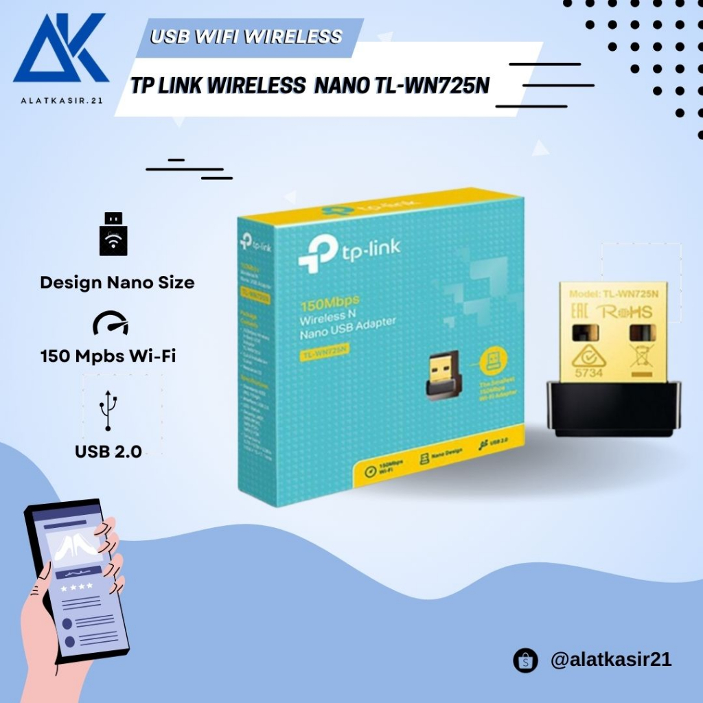 Jual Tp Link Tl Wn725n 150 Mbps Wireless N Nano Usb Adapter Wifi Adapterusb Pc Komputer 4077