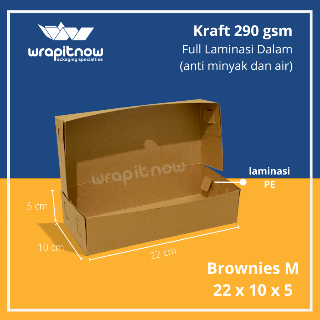 Jual Dus Kraft Box Brownies Bronis Pastry Donat Risoles Pastel Zupa ...