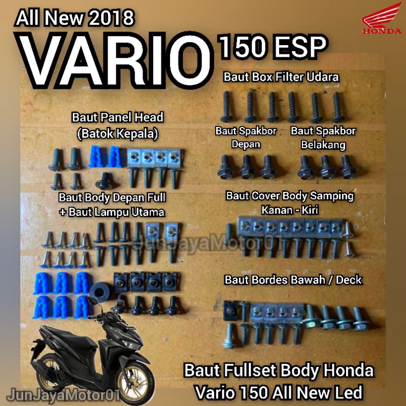 Jual Baut Lengkap Full Set Body Honda Vario All New Baut Lengkap