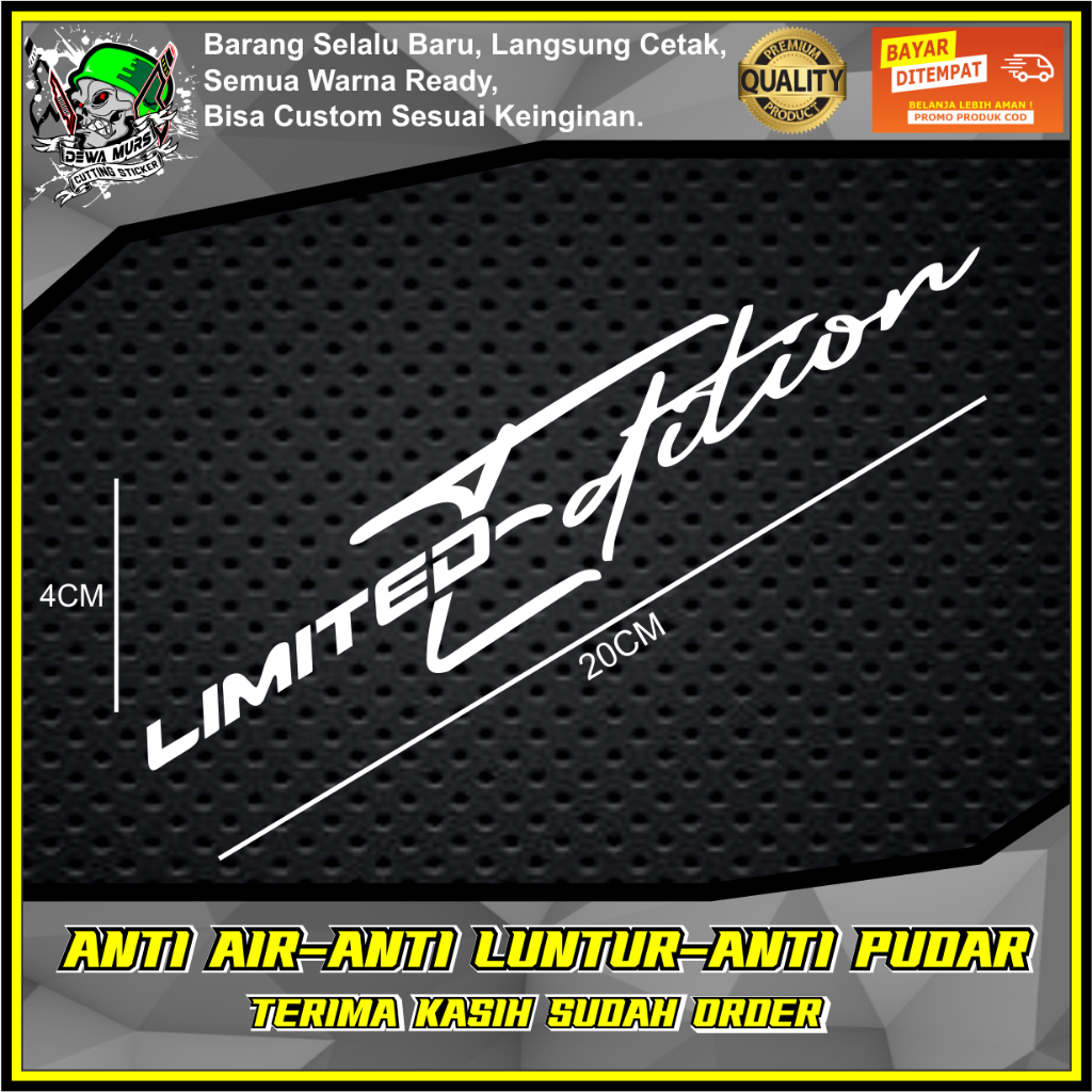 Jual Cutting Sticker LIMITED EDITION LATEN Cocok Buat Motor & Mobil ...