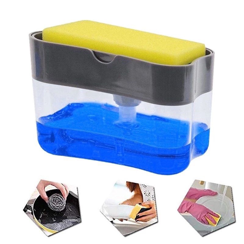 Jual DISPENSER SABUN CUCI PIRING SOAP PUMP SPONGE CANDDY / TEMPAT WADAH ...