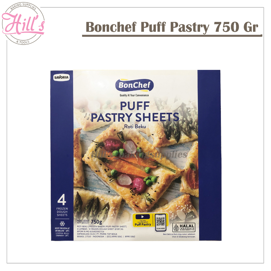 Jual BONCHEF PUFF PASTRY SHEET 750 GR / KULIT PASTRY / LEMBARAN ADONAN ...