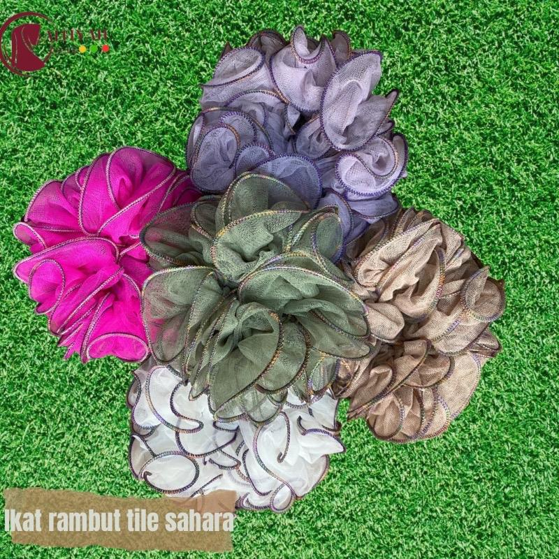 Jual Scrunche Cepol Ikatrambut Hijab Wanita Anti Pusing Bahan Soft Tile Premium Ukuran Jumbo 