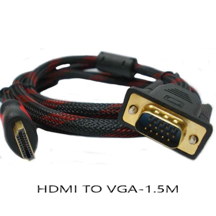 Jual KABEL KONVERTER HDMI TO VGA MURAH 1.5M kabel Hdmi To vga with port ...