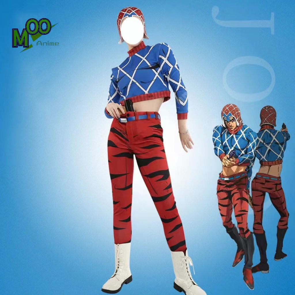 Jual Anime JoJo's Bizarre Adventure Cosplay Costume Mista cosplay Set ...