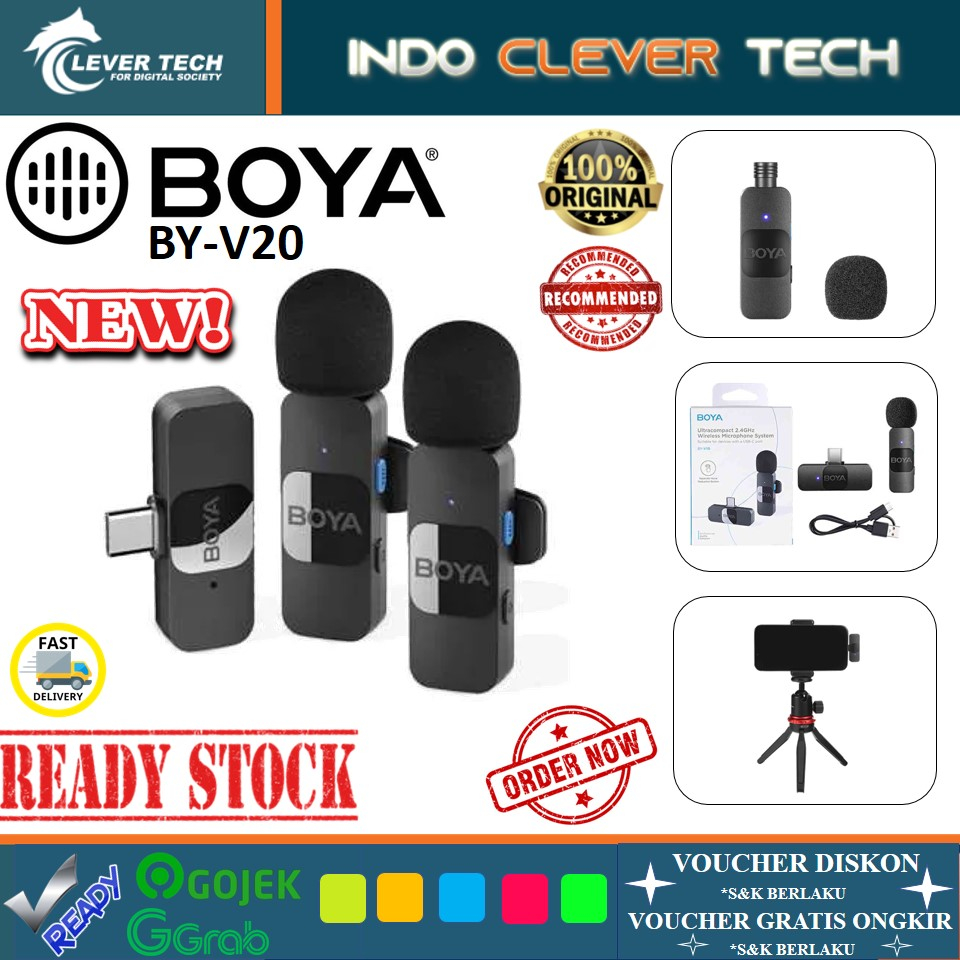 BOYA BY-V20 Ultracompact 2-Person Wireless Microphone BY-V20 B&H