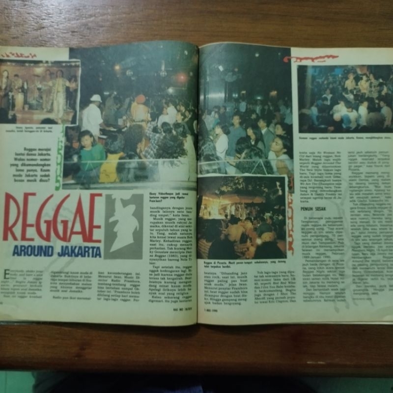Jual artikel reggae di Indonesia tahun 1990, Majalah Hai cover Richard