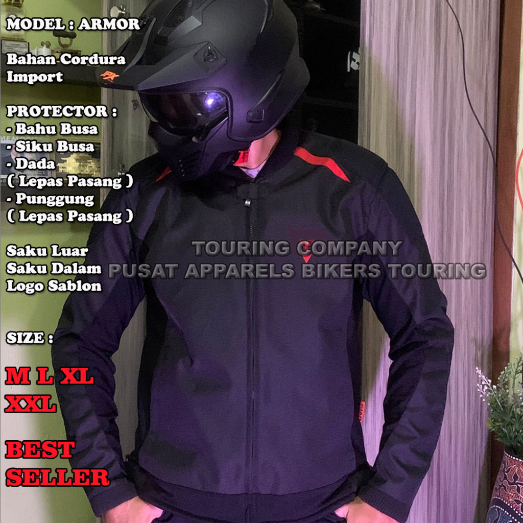 Jual HARGA PROMO JAKET MOTOR TOURING ARMOR | Shopee Indonesia