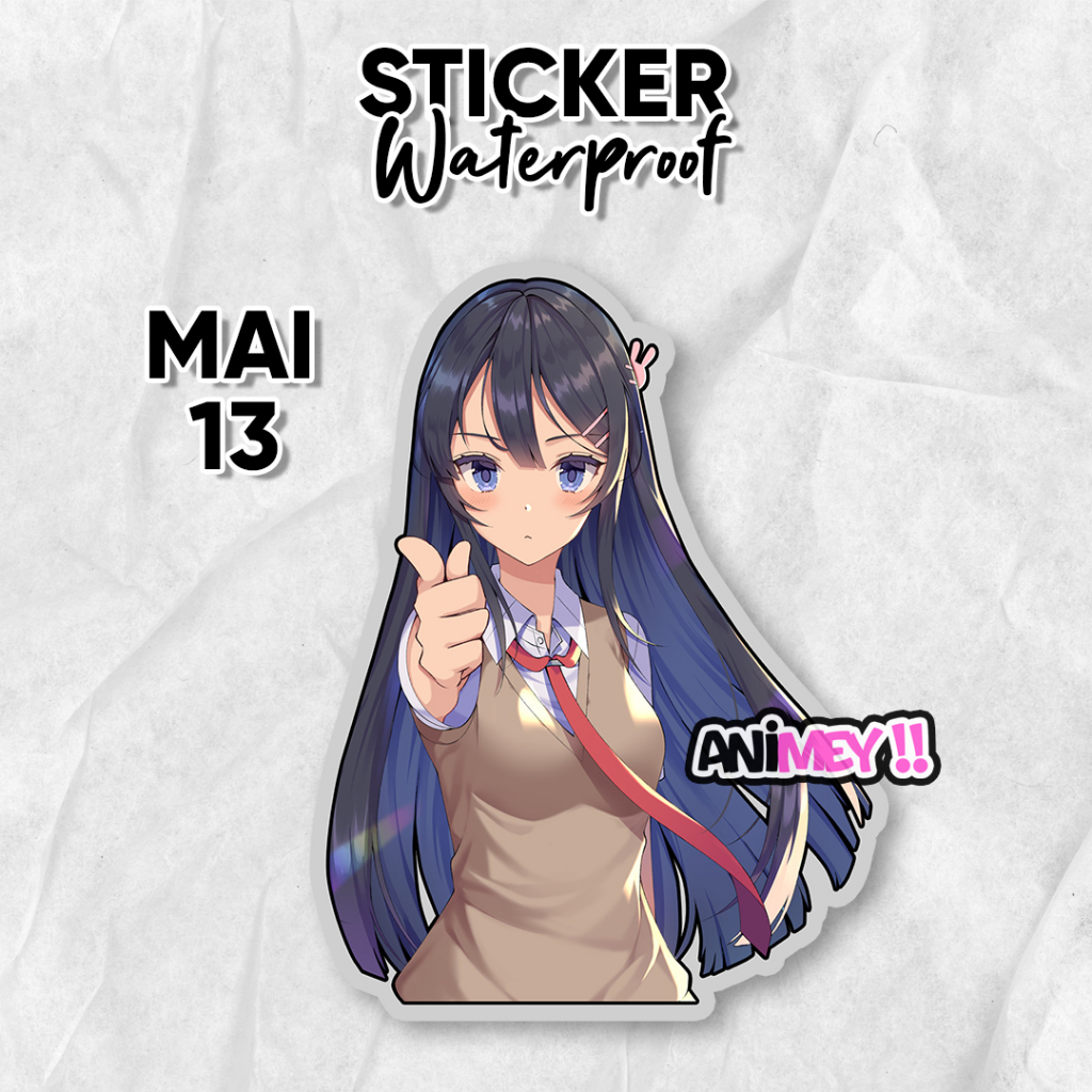 Jual Stiker Mai Sakurajima / Sticker Anime Waterproof | Shopee Indonesia