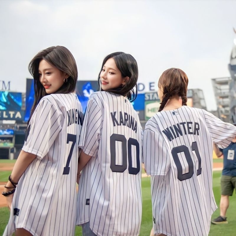 Jual JERSEY BASEBALL AESPA Karina Ningning Winter Gisele OFFICIAL