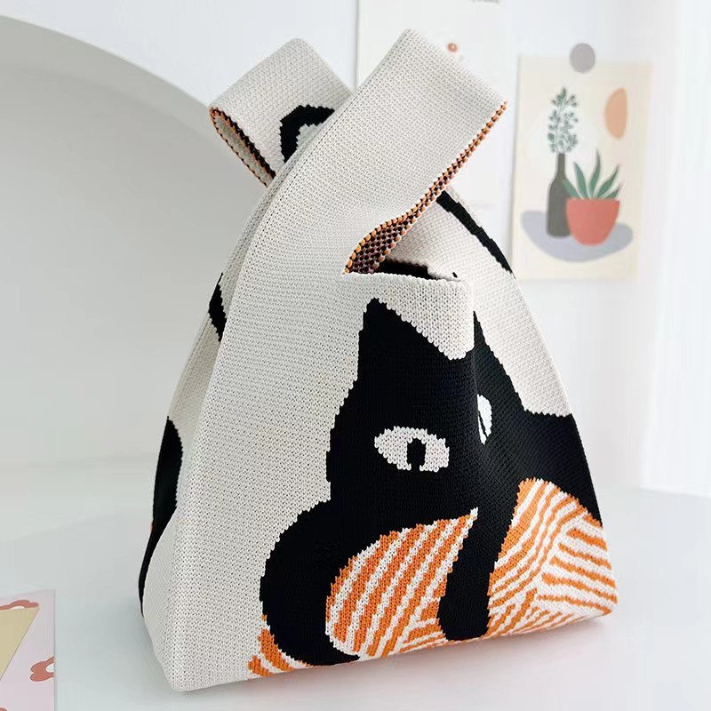Jual VOOVA Knitted Bagd Korean Bag / Tote Bag Knitted / Korean Totebag