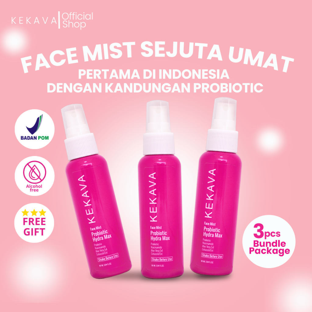 Jual KEKAVA Bundle 3pcs Face Mist Probiotic Hydra Max l With ...