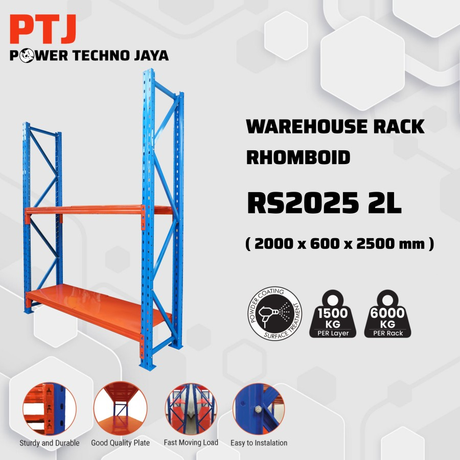 Jual RS2025 Rak Gudang KITARACK Warehouse Rack Heavy Duty 2 Layer ...
