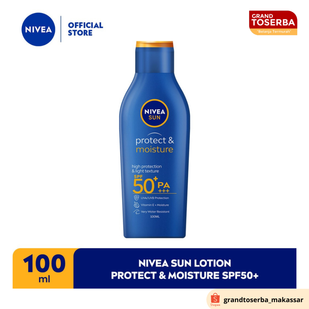 Jual Nivea Sun Protect And Moisture Lotion Spf 50 100ml Shopee Indonesia