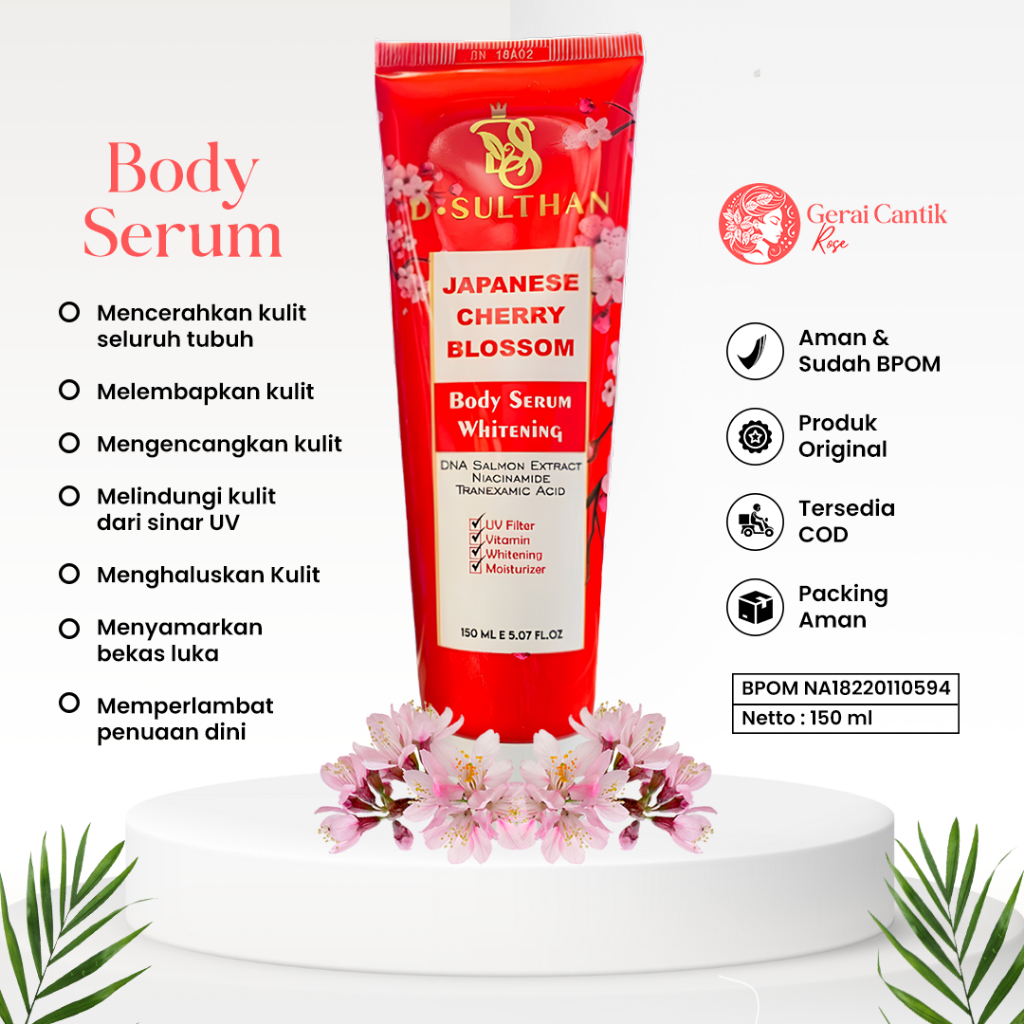 Jual Body Serum Whitening DSulthan 150 Ml Hand Body Lotion Serum Kulit