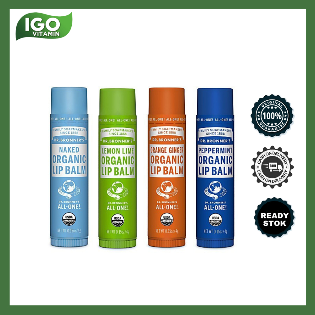 Jual Dr. Bronner's Lip Balm Organik 4 gram | Shopee Indonesia