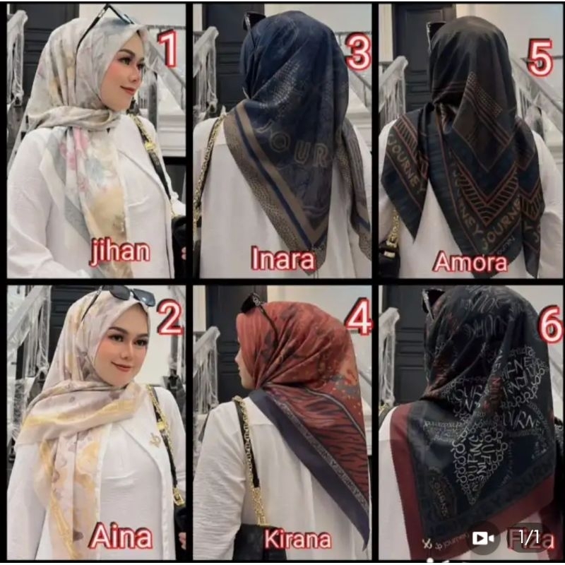 Jual JILBAB SEGIEMPAT JOURNEY SCARVES PLAT JP/ MOTIF TERBARU / HARGA