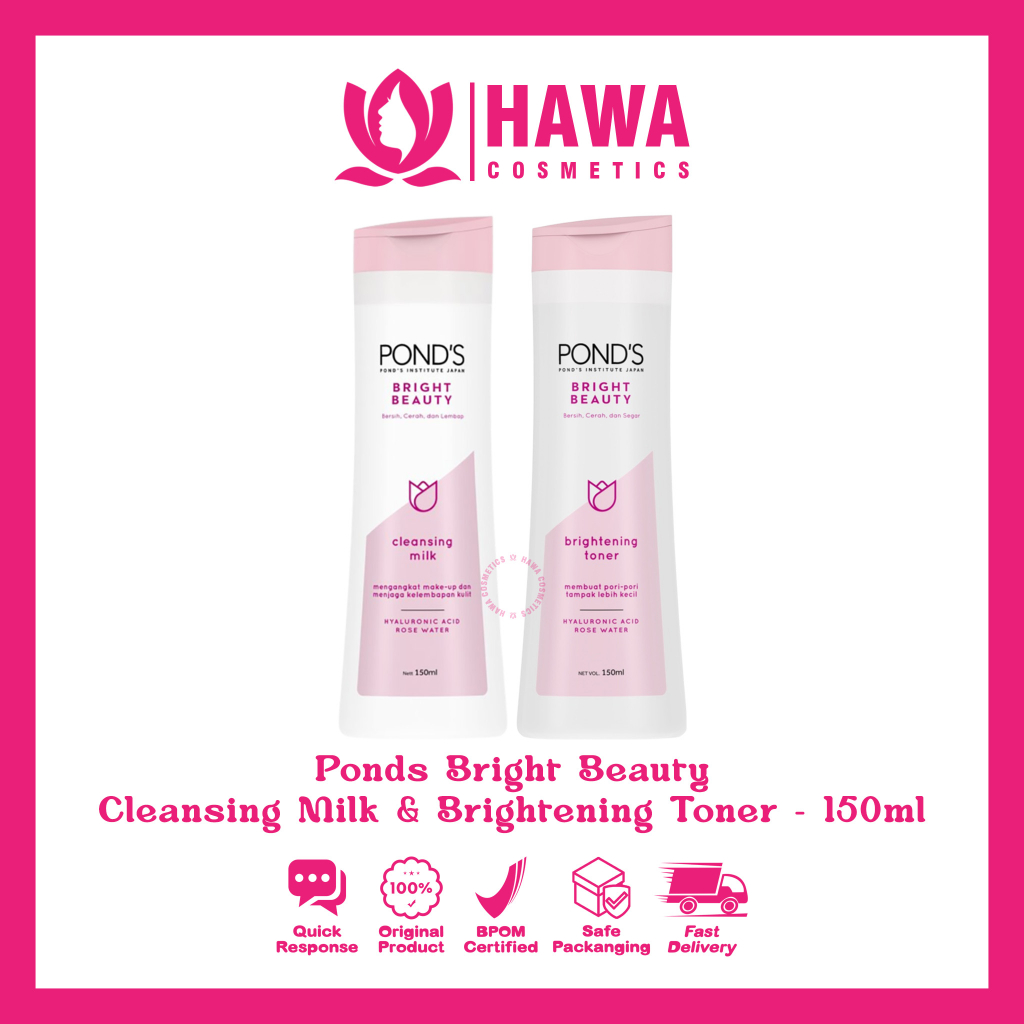 Jual Ponds Bright Beauty Cleansing Milk Brightening Toner with