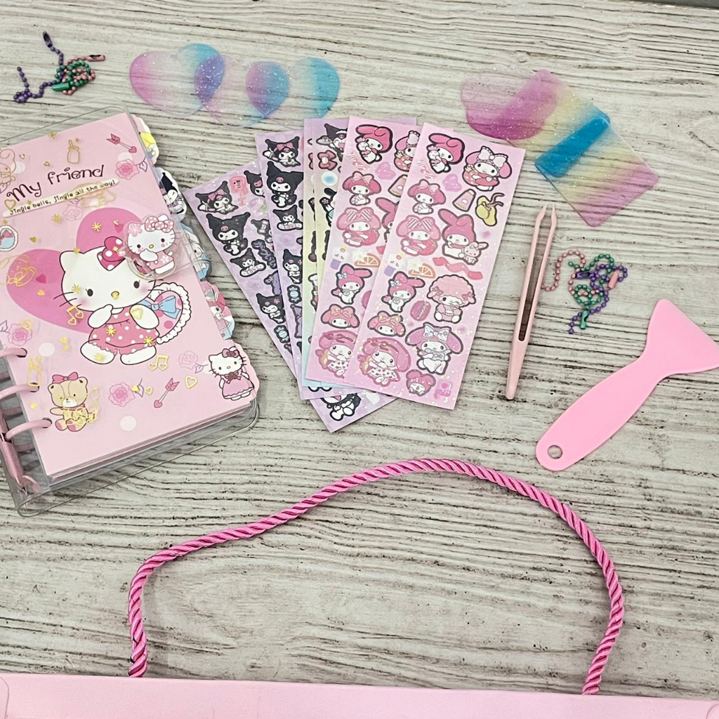Jual Paket Jurnal Sanrio 7 in 1 Box Mewah Super Lengkap Sticker Tempel ...
